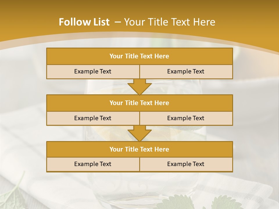 Cold Drink Close Up Lemon Slices PowerPoint Template