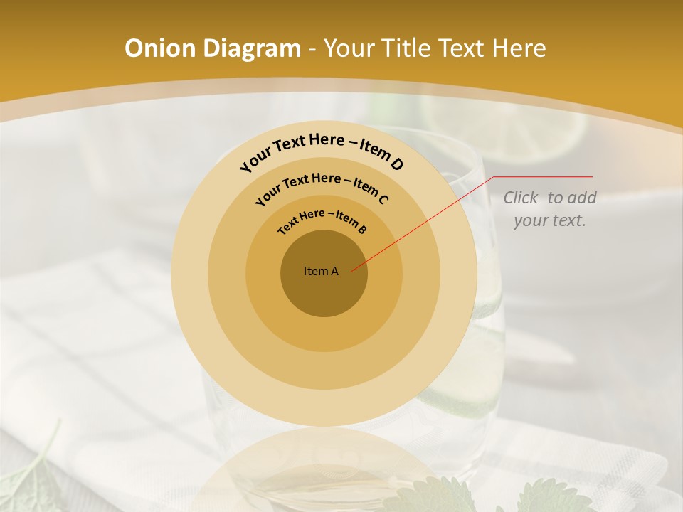 Cold Drink Close Up Lemon Slices PowerPoint Template