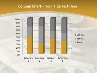 Cold Drink Close Up Lemon Slices PowerPoint Template