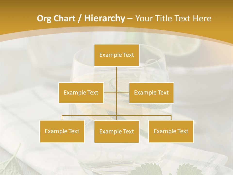 Cold Drink Close Up Lemon Slices PowerPoint Template