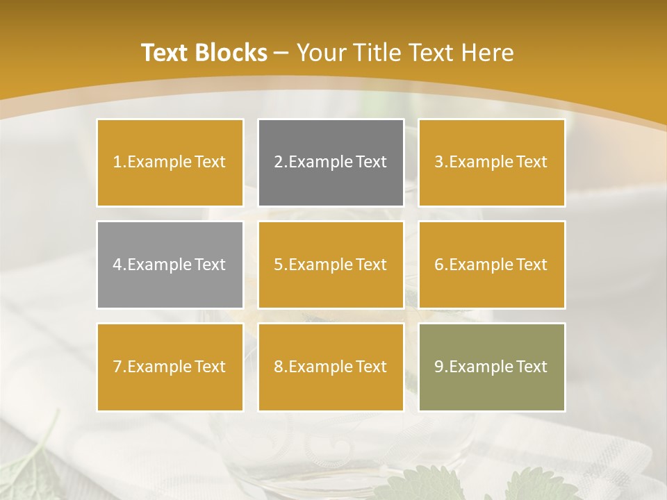 Cold Drink Close Up Lemon Slices PowerPoint Template