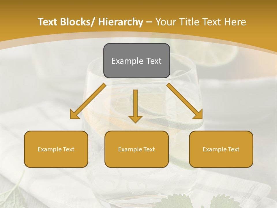 Cold Drink Close Up Lemon Slices PowerPoint Template