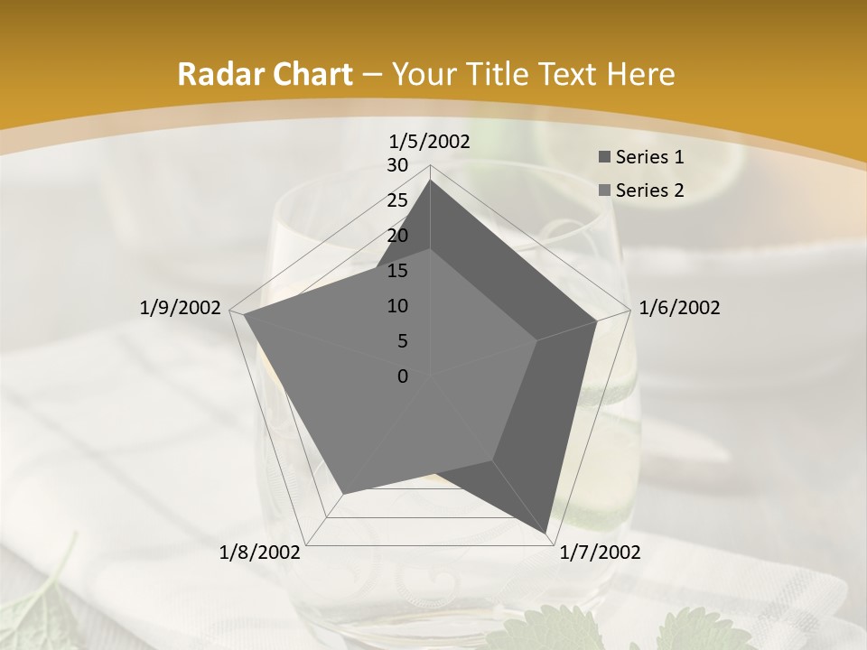 Cold Drink Close Up Lemon Slices PowerPoint Template