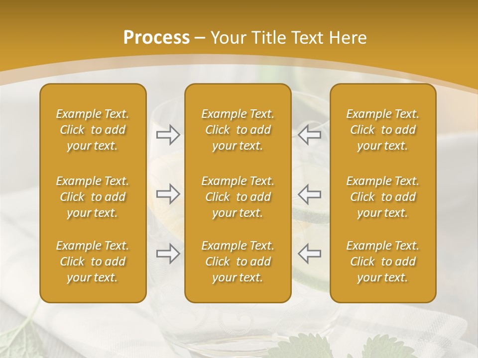 Cold Drink Close Up Lemon Slices PowerPoint Template