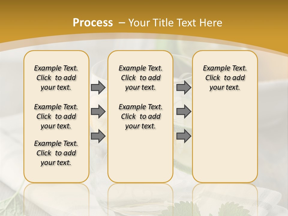 Cold Drink Close Up Lemon Slices PowerPoint Template