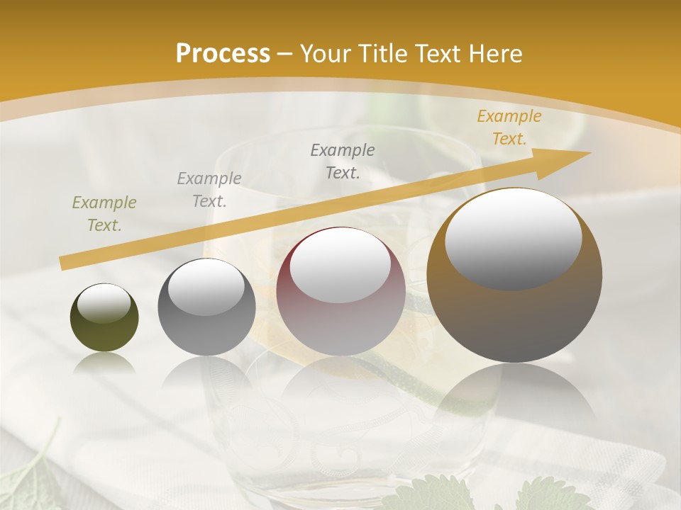 Cold Drink Close Up Lemon Slices PowerPoint Template