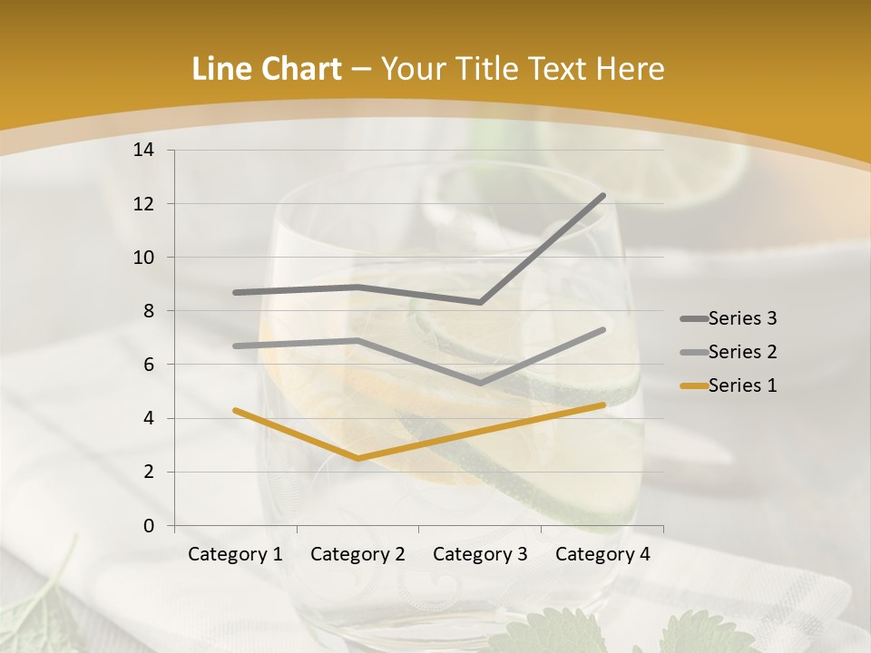 Cold Drink Close Up Lemon Slices PowerPoint Template