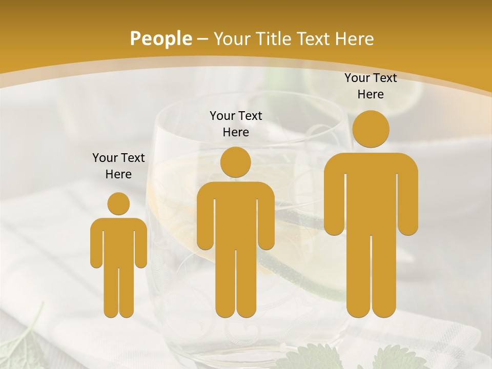 Cold Drink Close Up Lemon Slices PowerPoint Template