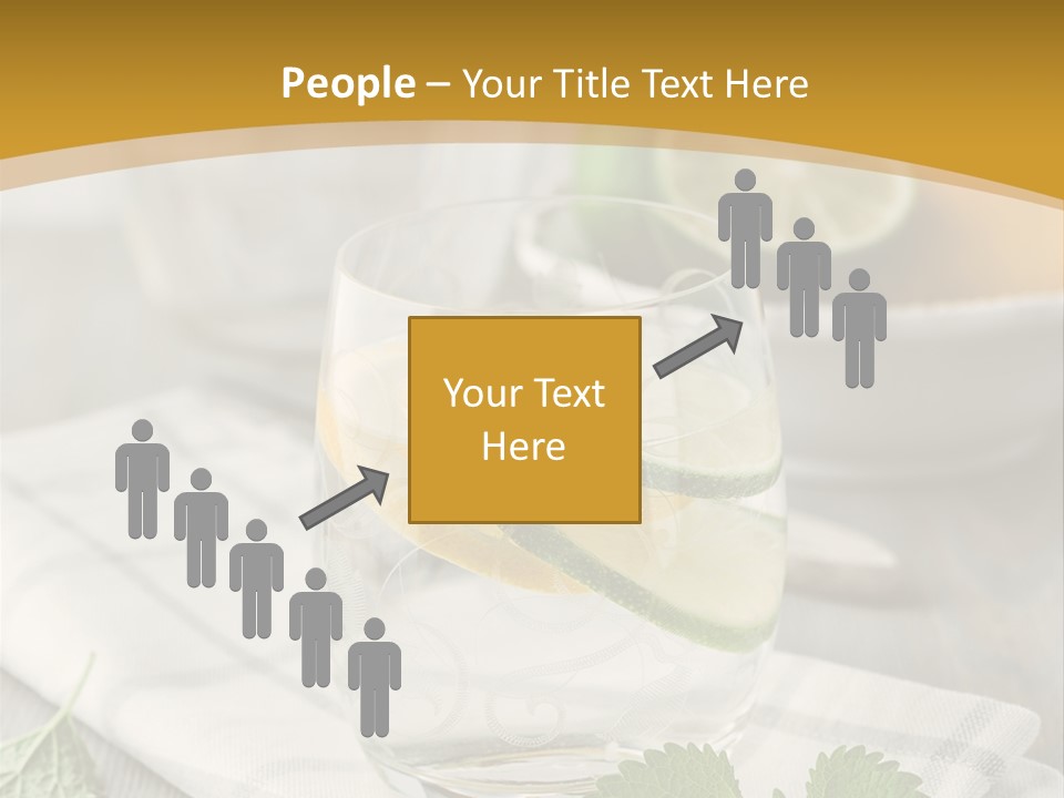 Cold Drink Close Up Lemon Slices PowerPoint Template