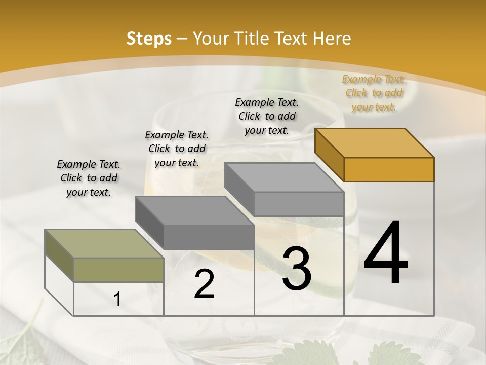Cold Drink Close Up Lemon Slices PowerPoint Template