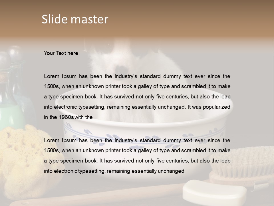 Purebred Brush Copy Space PowerPoint Template