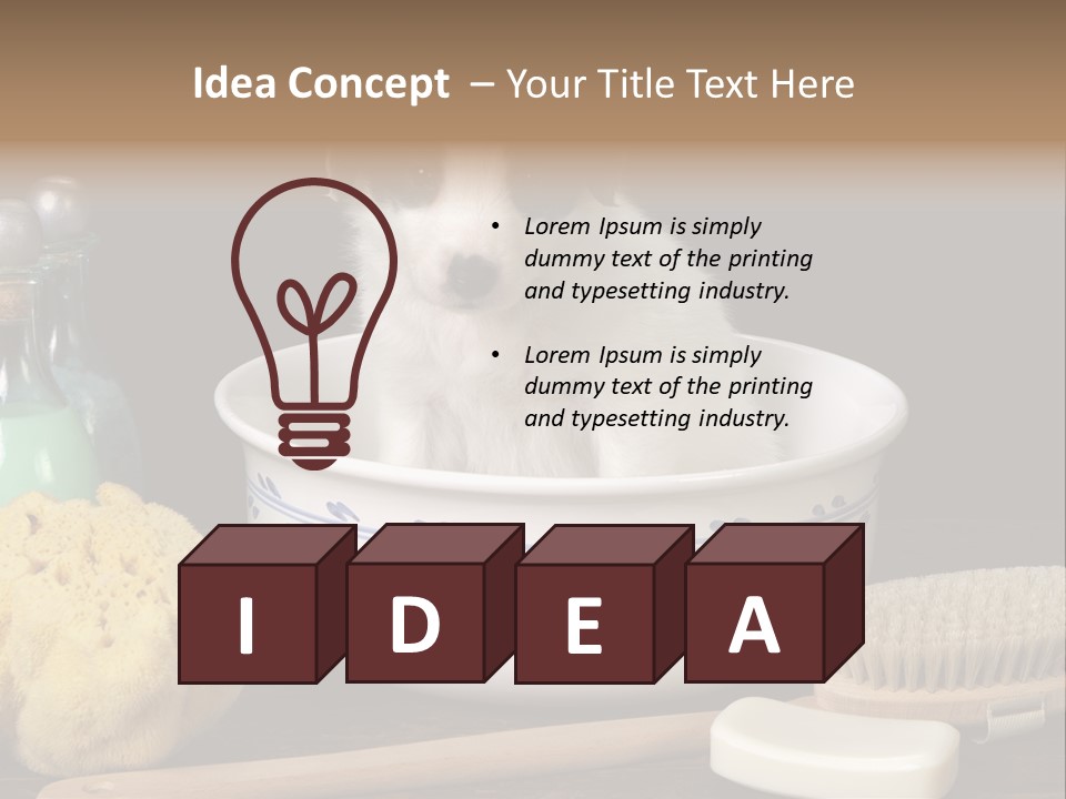 Purebred Brush Copy Space PowerPoint Template