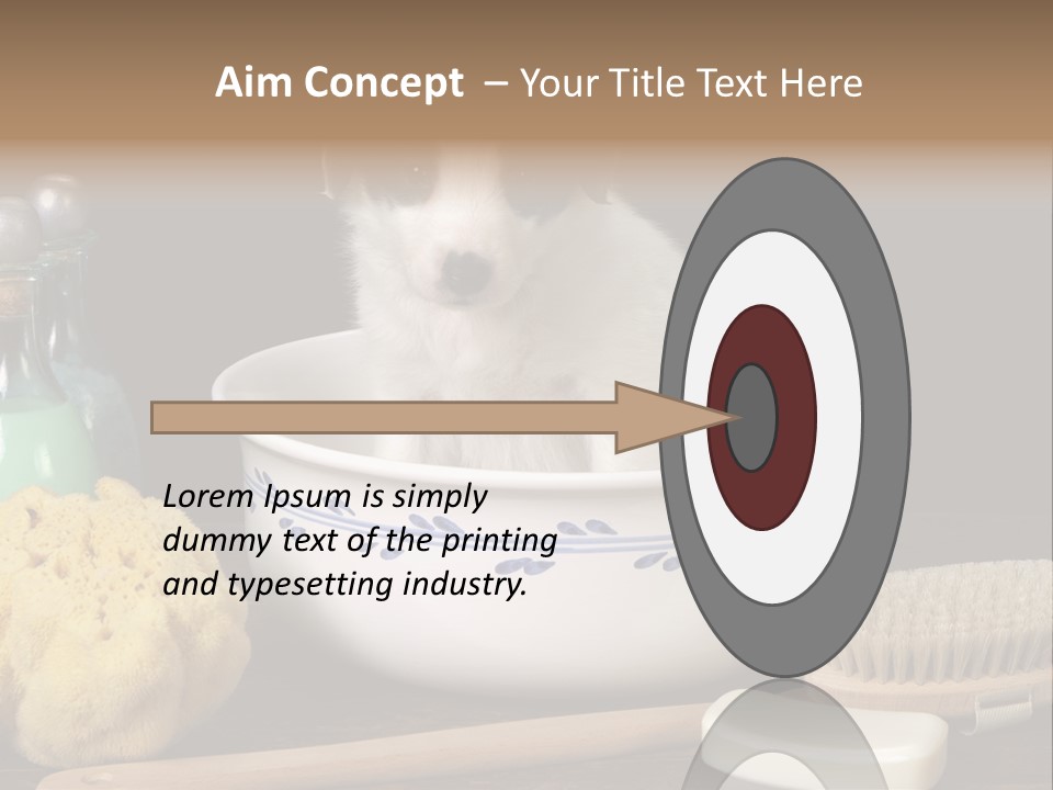 Purebred Brush Copy Space PowerPoint Template