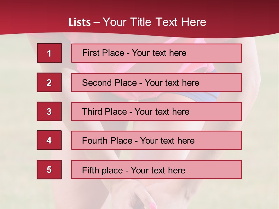 Running Vertical Health PowerPoint Template