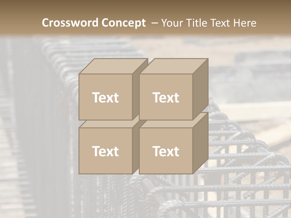 Strength Concrete Mesh PowerPoint Template
