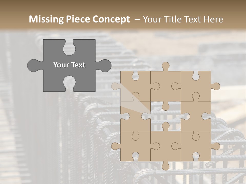 Strength Concrete Mesh PowerPoint Template