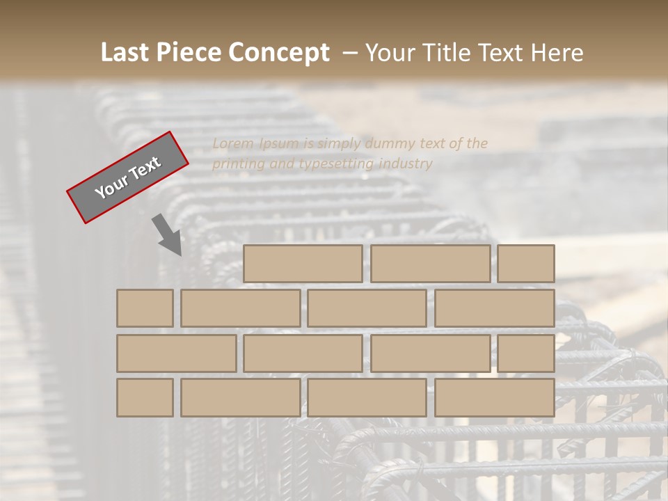 Strength Concrete Mesh PowerPoint Template