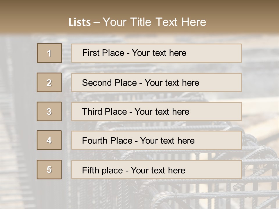 Strength Concrete Mesh PowerPoint Template
