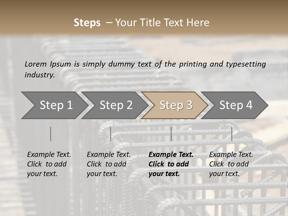 Strength Concrete Mesh PowerPoint Template