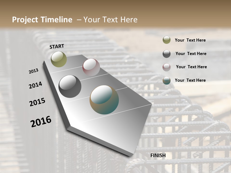 Strength Concrete Mesh PowerPoint Template