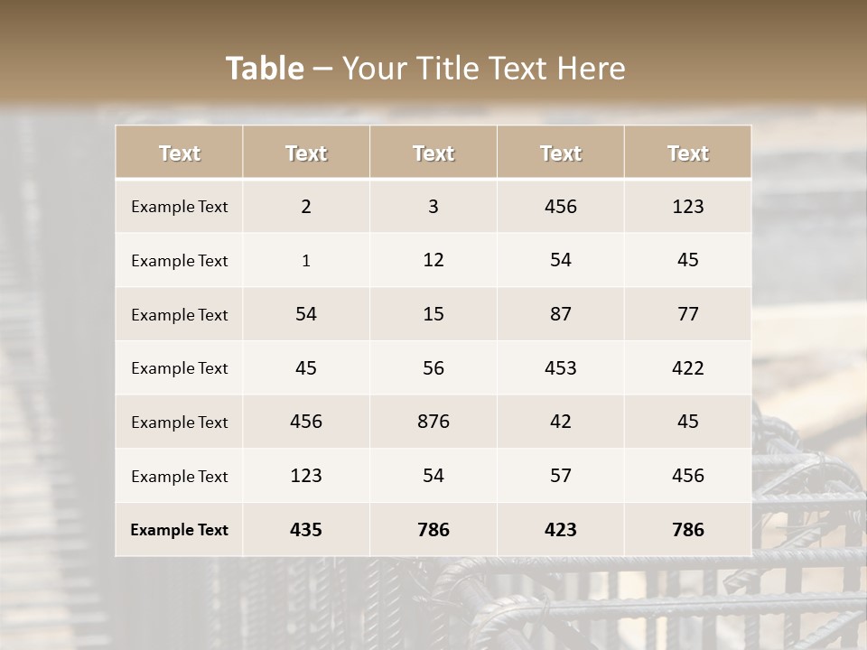 Strength Concrete Mesh PowerPoint Template
