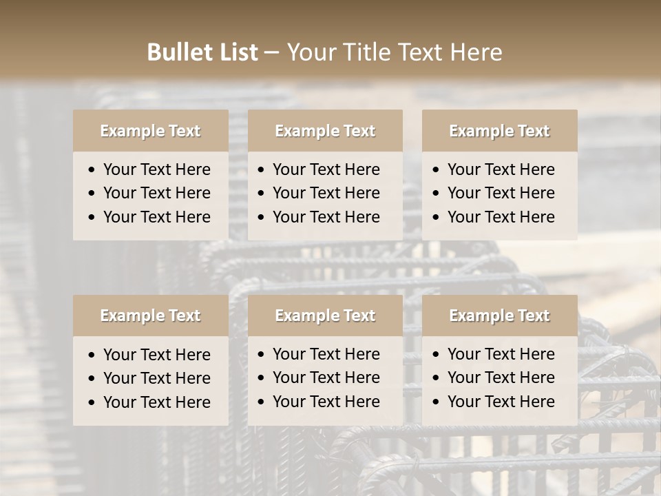 Strength Concrete Mesh PowerPoint Template