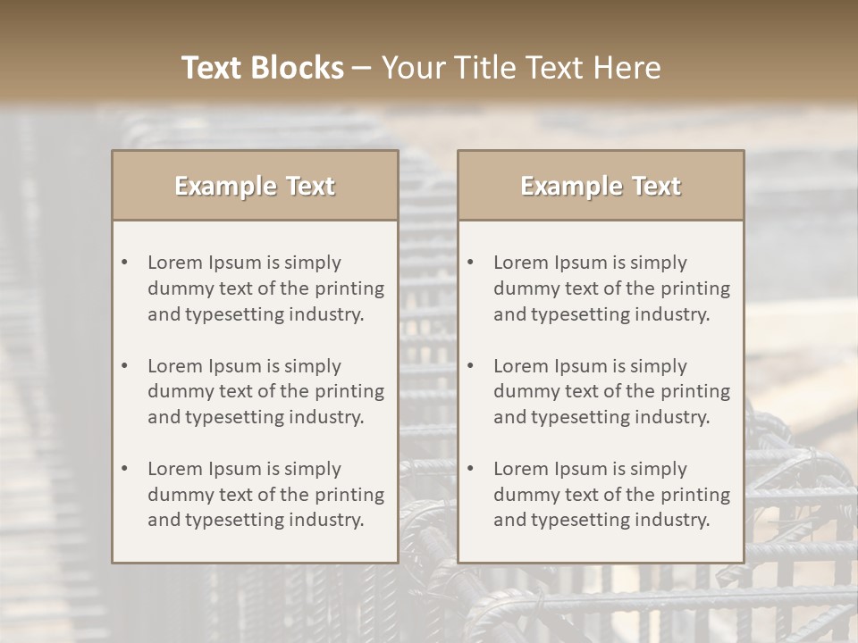 Strength Concrete Mesh PowerPoint Template