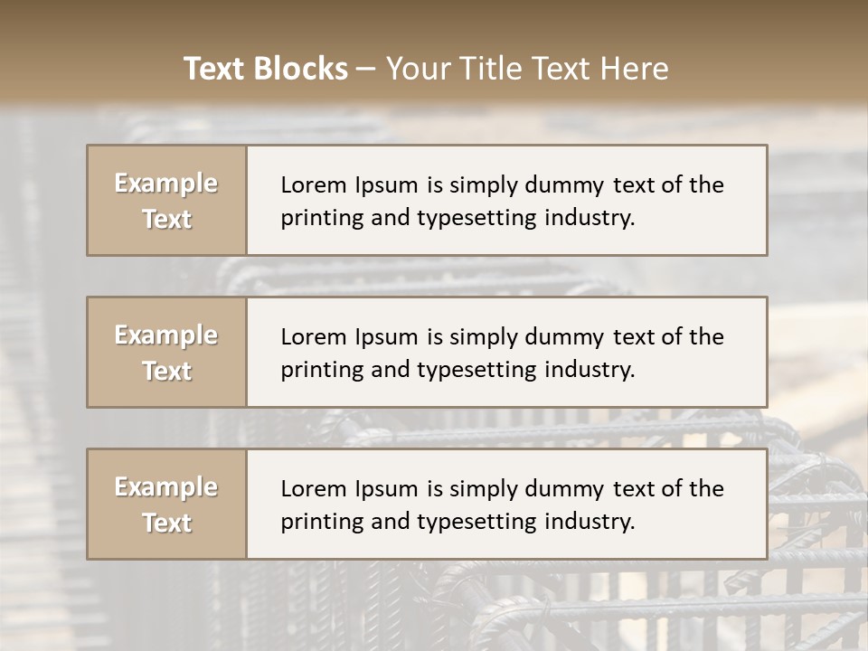 Strength Concrete Mesh PowerPoint Template