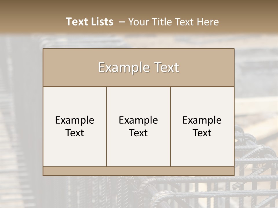 Strength Concrete Mesh PowerPoint Template