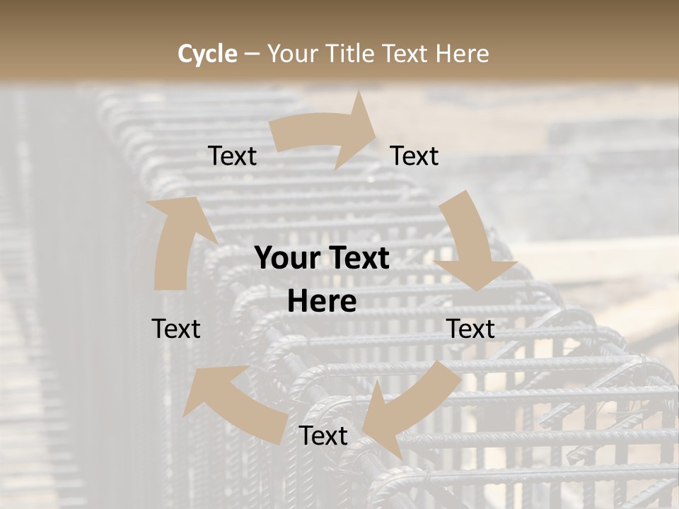 Strength Concrete Mesh PowerPoint Template
