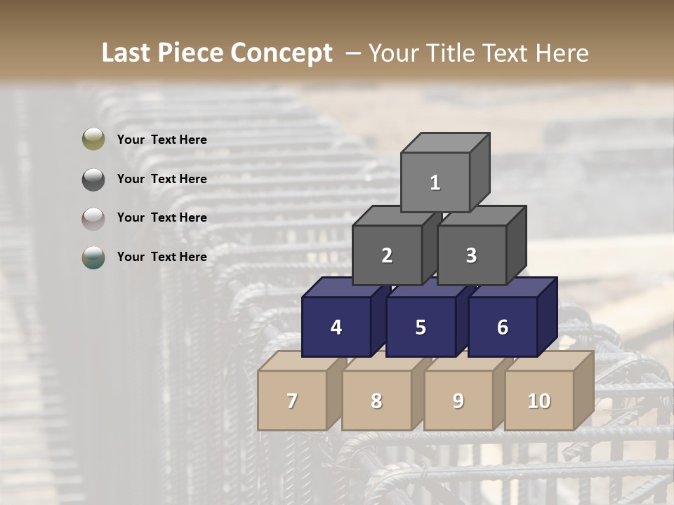 Strength Concrete Mesh PowerPoint Template