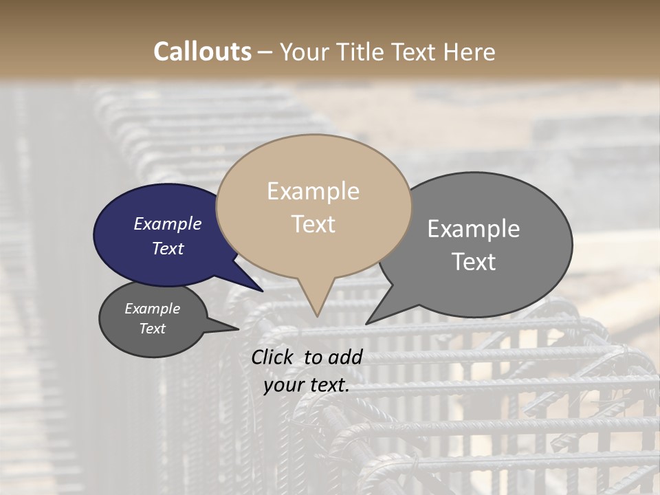 Strength Concrete Mesh PowerPoint Template
