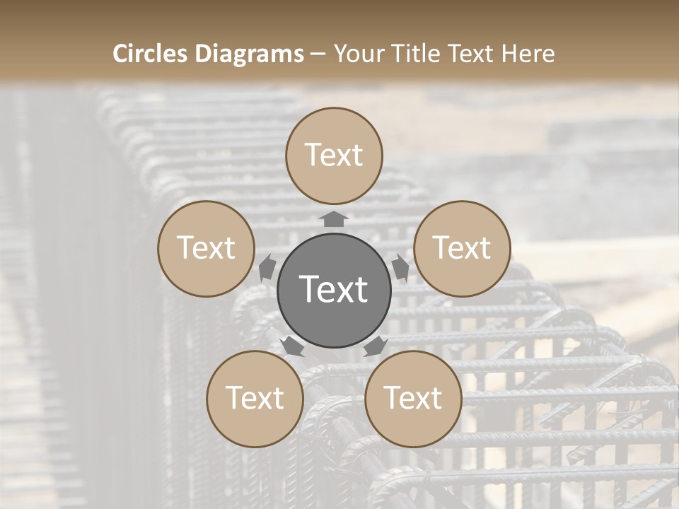 Strength Concrete Mesh PowerPoint Template