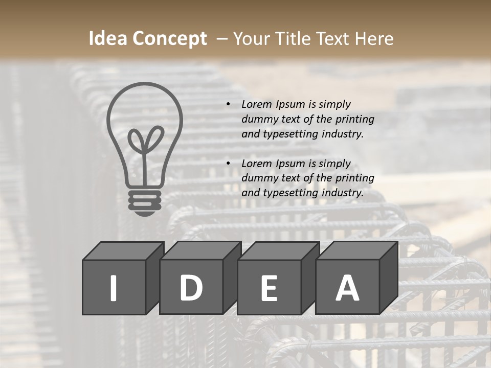 Strength Concrete Mesh PowerPoint Template