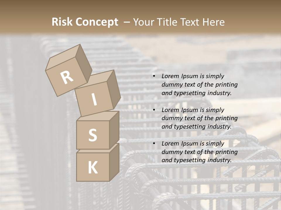 Strength Concrete Mesh PowerPoint Template