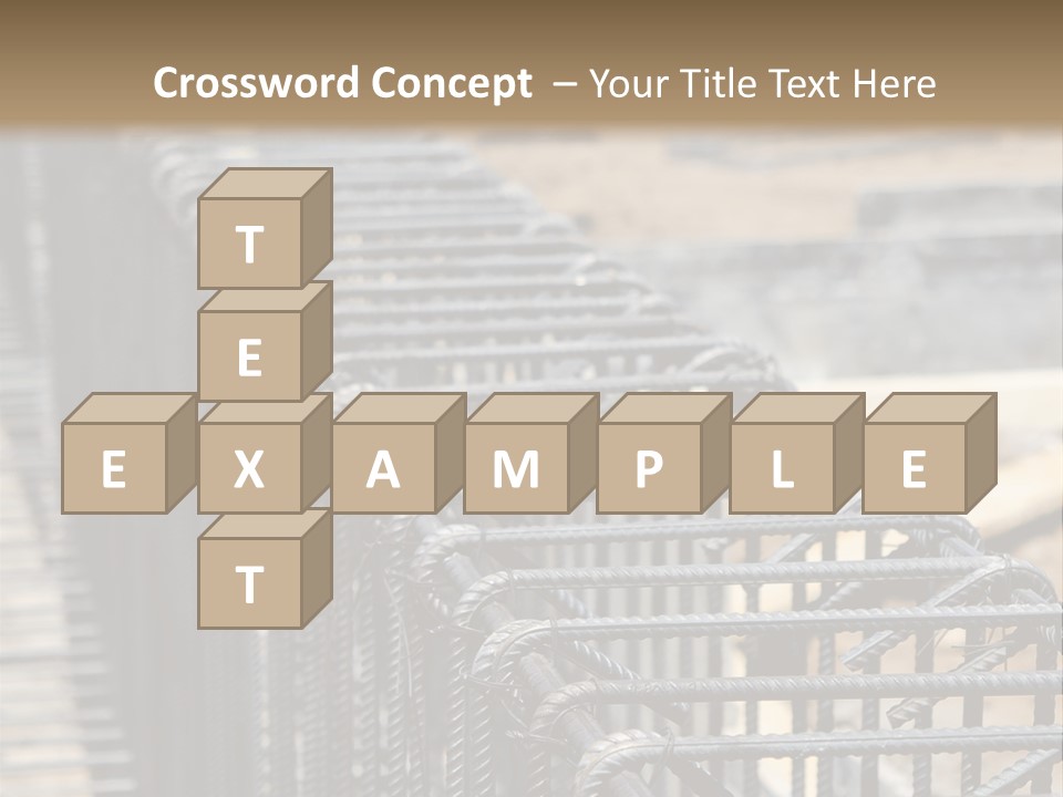 Strength Concrete Mesh PowerPoint Template