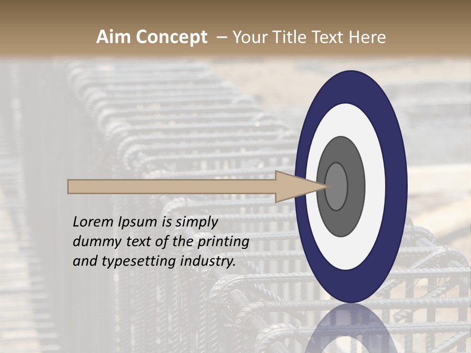 Strength Concrete Mesh PowerPoint Template