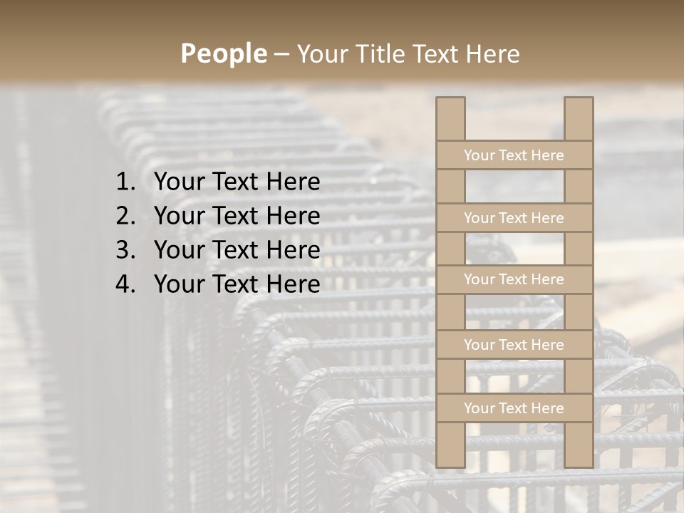 Strength Concrete Mesh PowerPoint Template