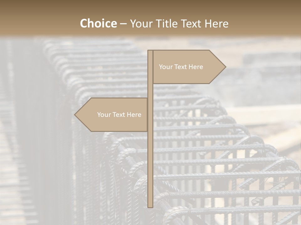 Strength Concrete Mesh PowerPoint Template