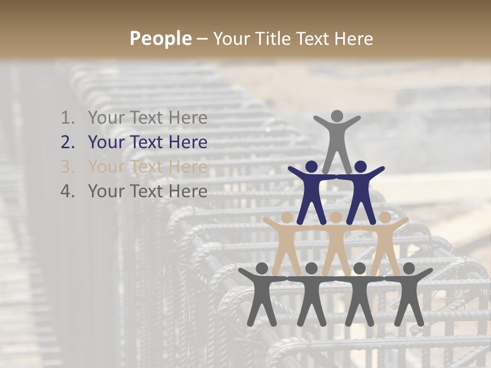Strength Concrete Mesh PowerPoint Template
