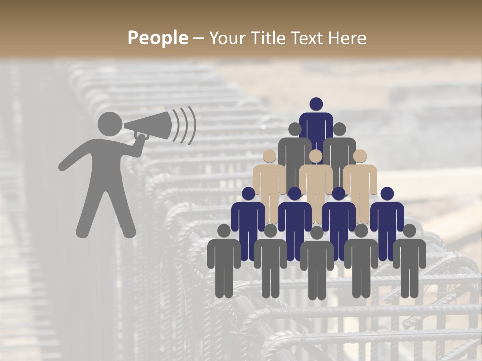 Strength Concrete Mesh PowerPoint Template