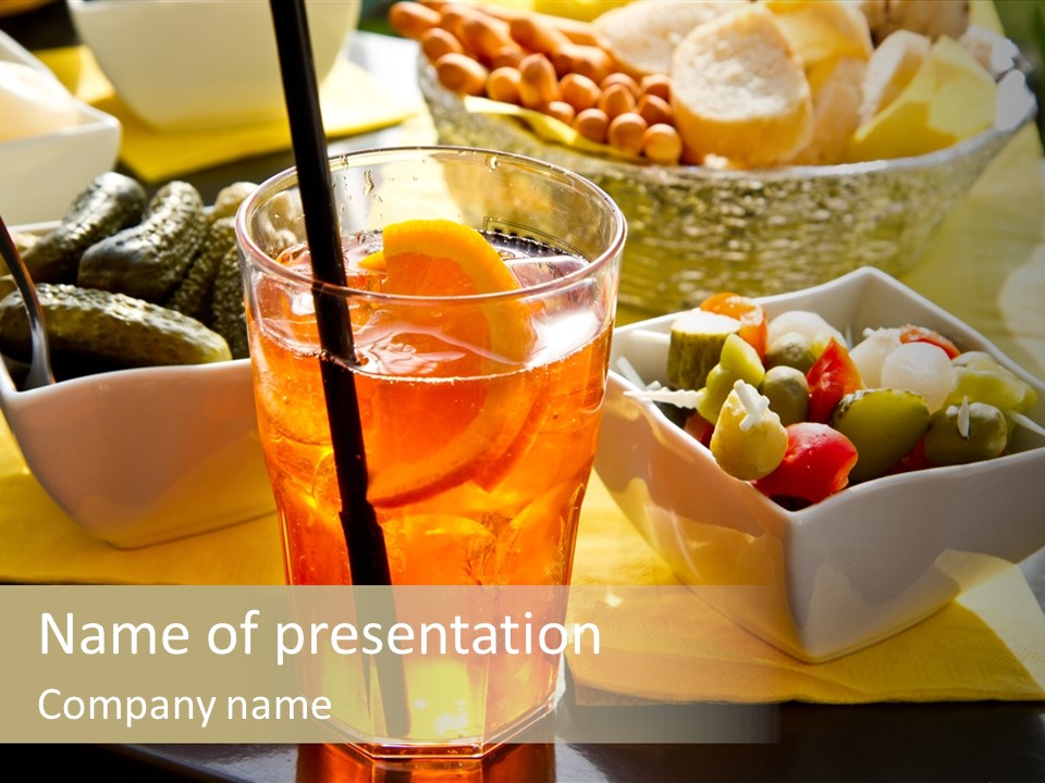 Aperitif Red Ice PowerPoint Template