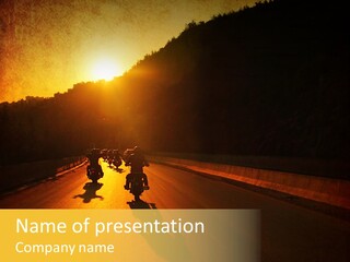 Black Harley Ride PowerPoint Template