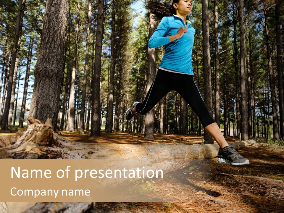 Jump Run Wellbeing PowerPoint Template