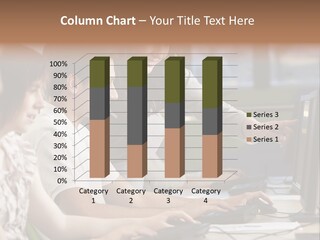 A Group Of People Working On A Computer PowerPoint Template