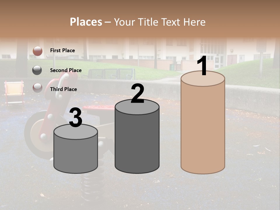 A Child's Play Area With A Red And Black Toy Bike PowerPoint Template