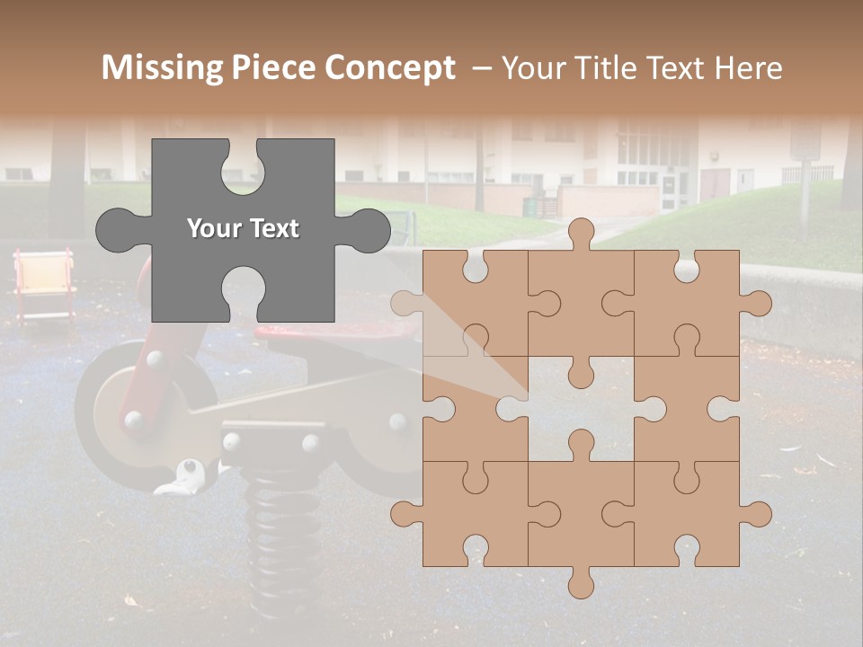 A Child's Play Area With A Red And Black Toy Bike PowerPoint Template