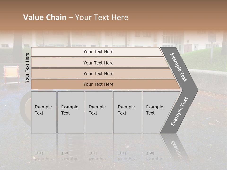 A Child's Play Area With A Red And Black Toy Bike PowerPoint Template