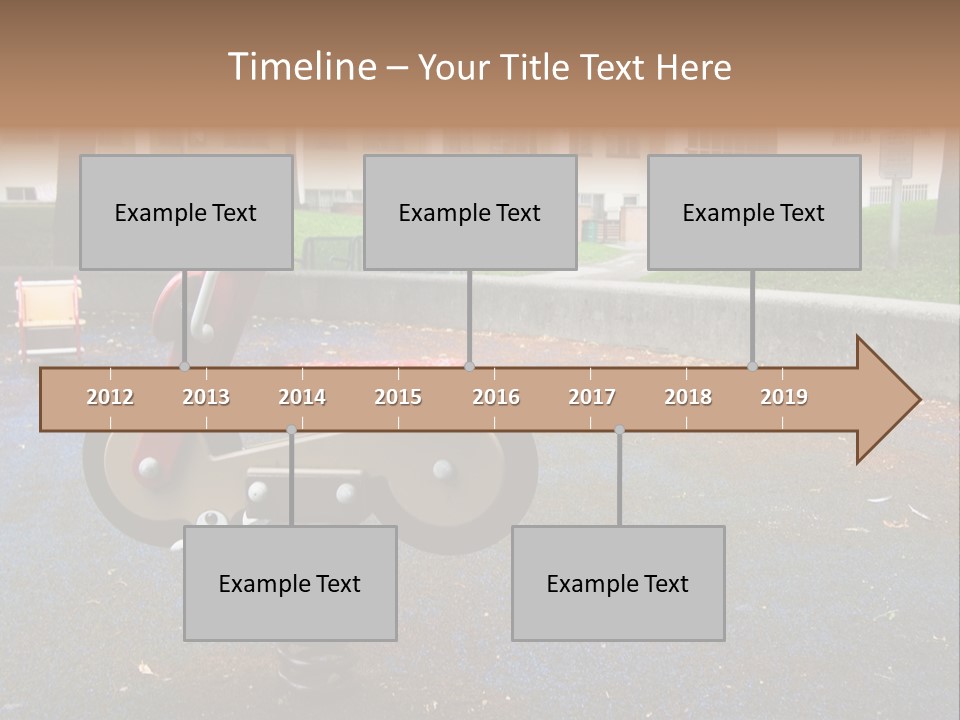 A Child's Play Area With A Red And Black Toy Bike PowerPoint Template