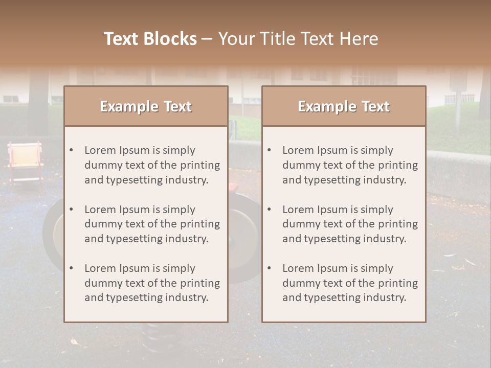 A Child's Play Area With A Red And Black Toy Bike PowerPoint Template